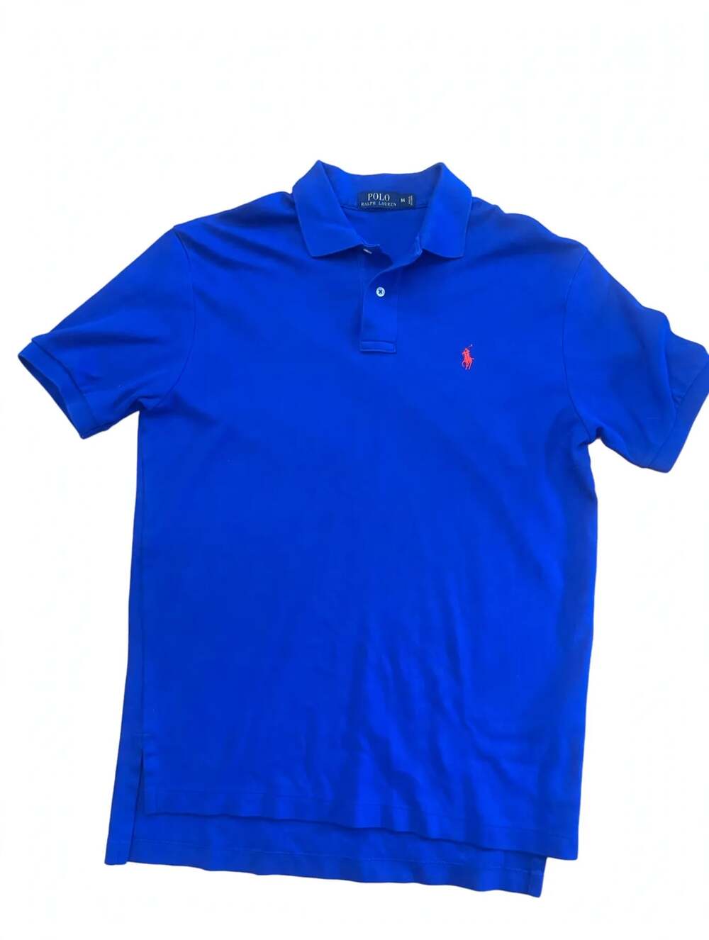 Polo Ralph Lauren Blue Short Sleeve Cotton Polo Shirt Size M